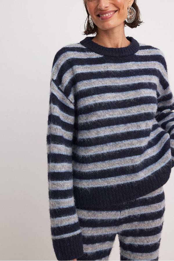 Striped Knitted Suit