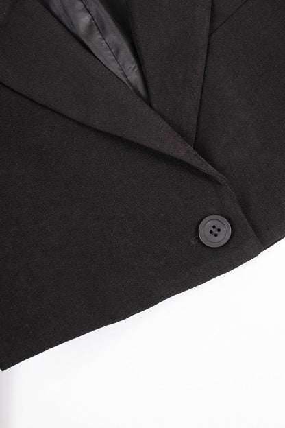 Mini Skirt with Lapel Blazer Two Piece Set