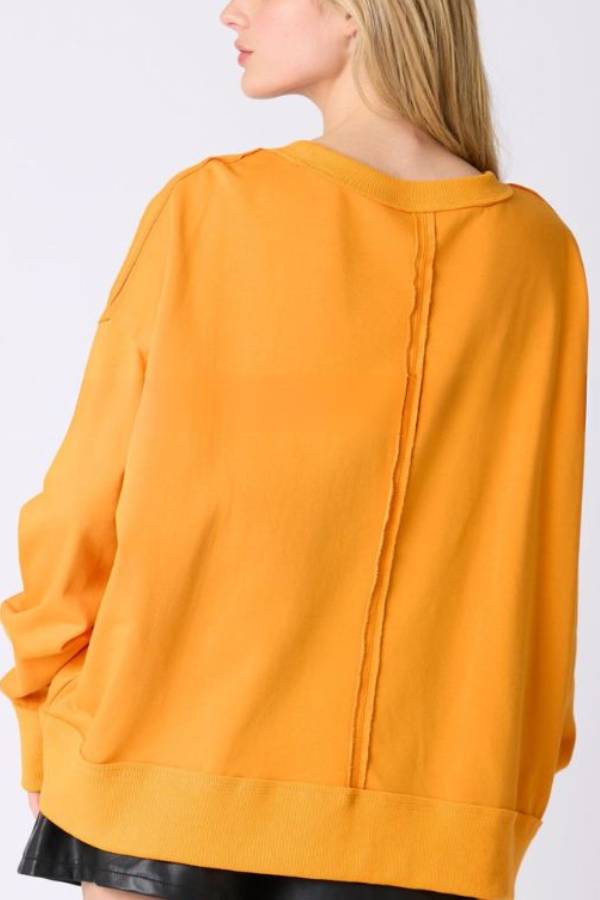 Halloween Letter Printed Top Loose Casual Sweatshirt