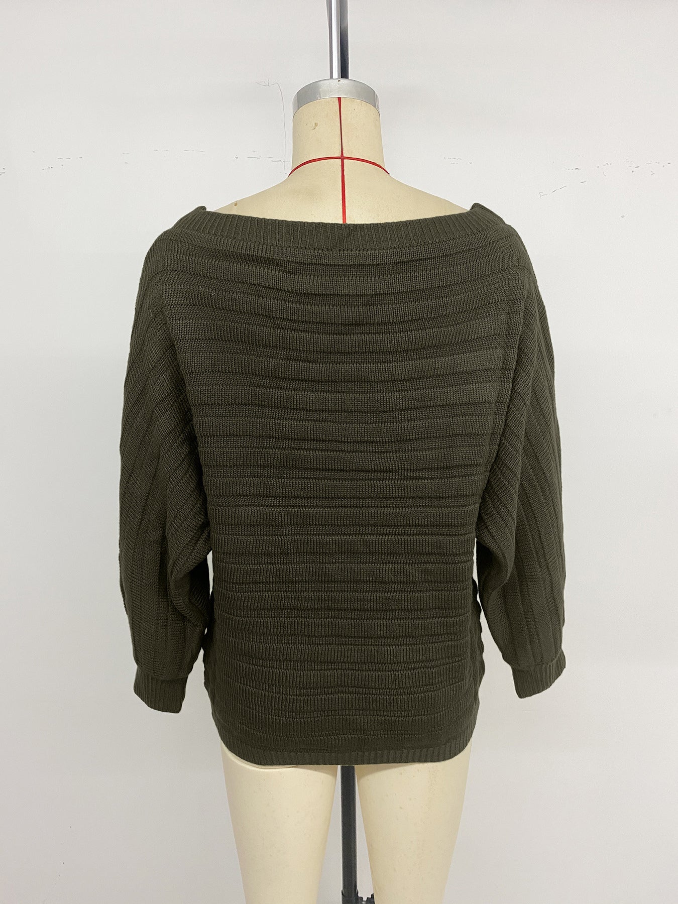 Off Shoulder Loose Fit Long Sleeve Knitted Sweater Top For Women 2026