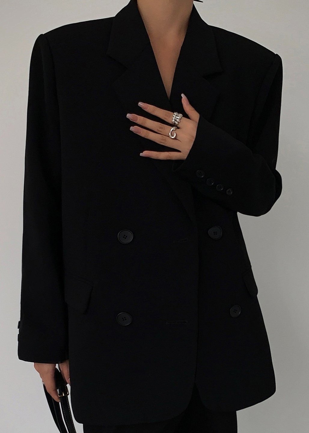 Women's Oversized Black Blazer
