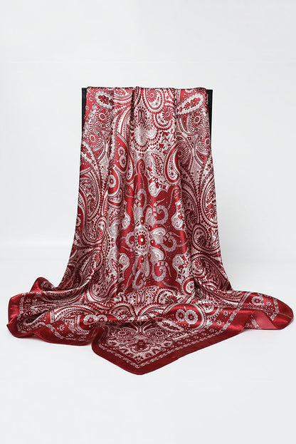Unique Printed Retro Square Silk Scarf