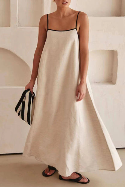 Classic Holiday Style Contrasting Suspender Dress