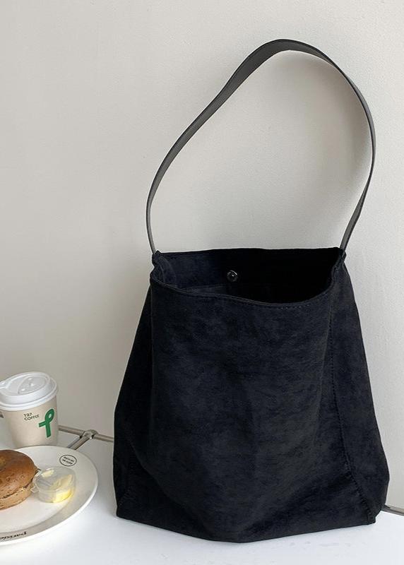 Minimalist-Chic Suede Tote