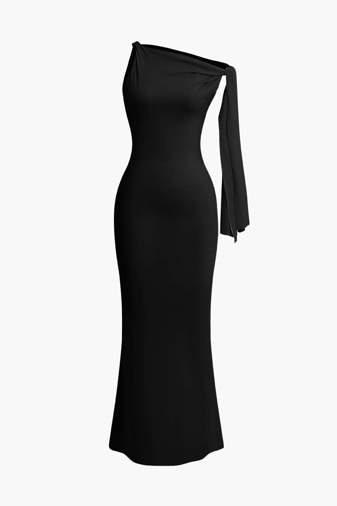 Lynn Asymmetric Tie Detail Maxi Dress