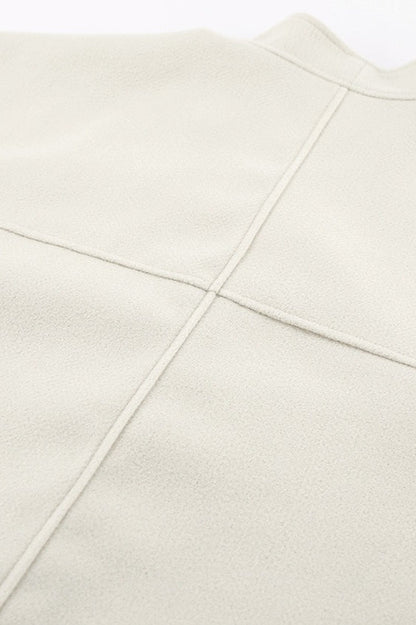 Loose Fit Beige Wool Jacket