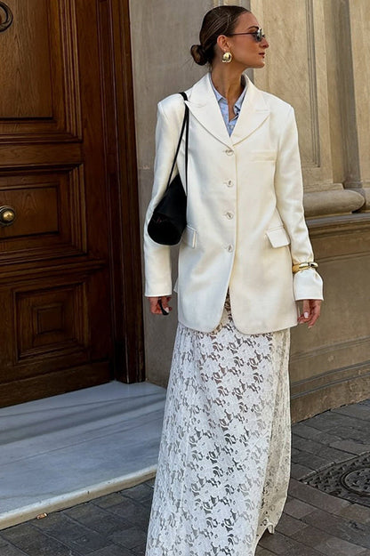 Lace High-Waisted Bodycon Skirt