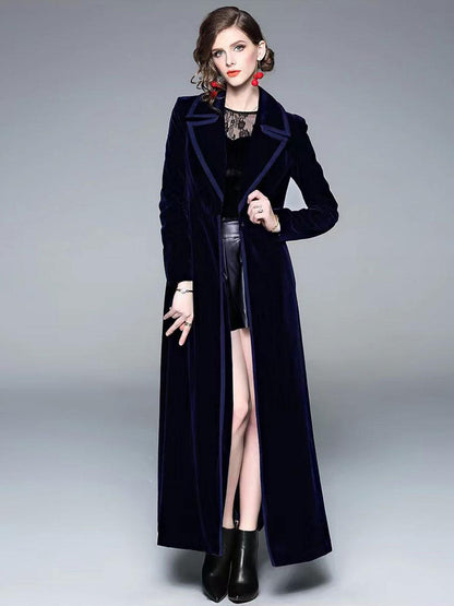 Women's Wrap Coat Turndown Collar Retro Burgundy Winter Outerwear