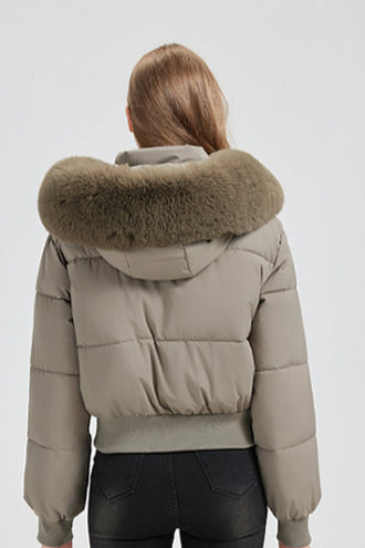 Short Waist Slim Puffer Coat