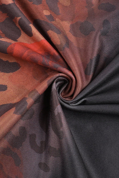 Strapless Backless Leopard Print Maxi Dress