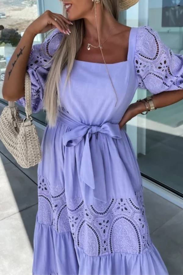 Loose Lace Hollow Long Skirt