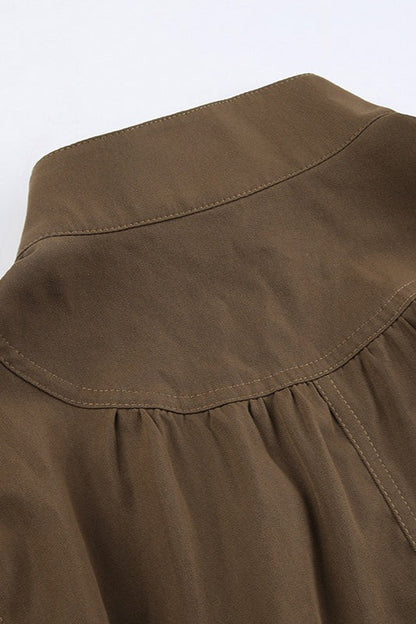 Utility Belted Zip Pocket Jacket