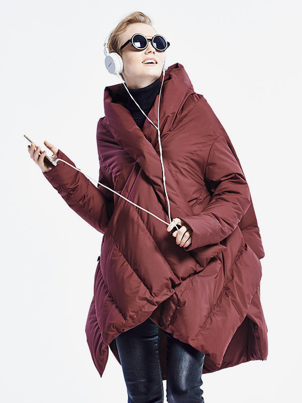 Women's Down Jacket Irregular Duck Down