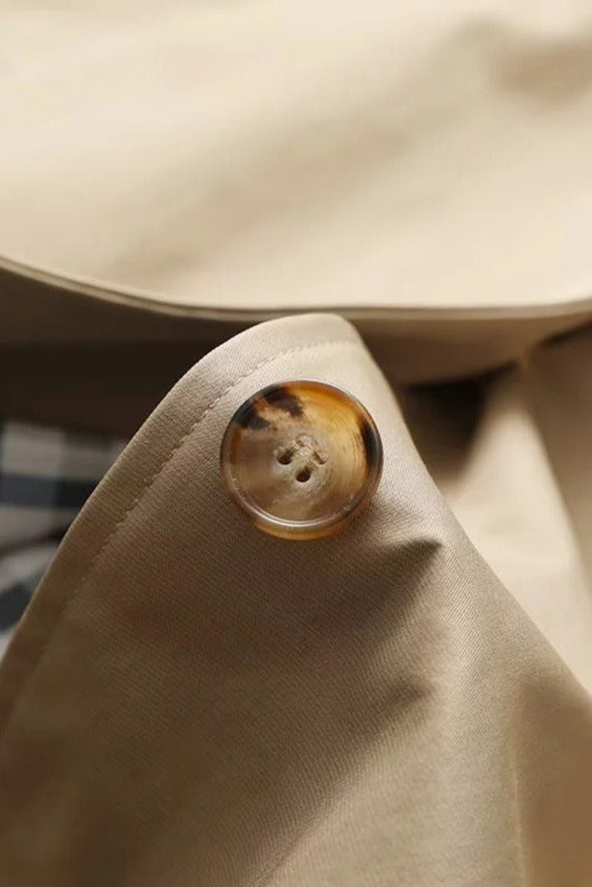 Collared Buttoned Trench Cargo Overcoat