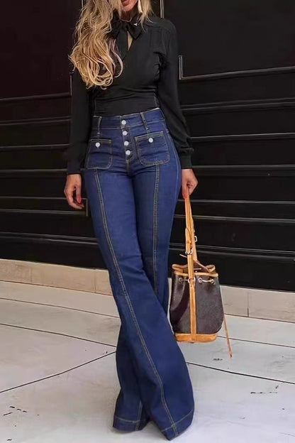 Stretch Slim Fit Flare Jeans