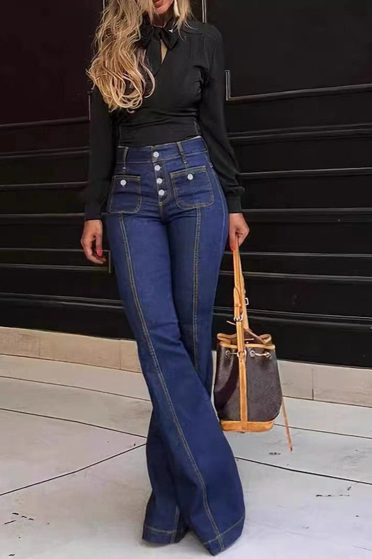 Stretch Slim Fit Flare Jeans