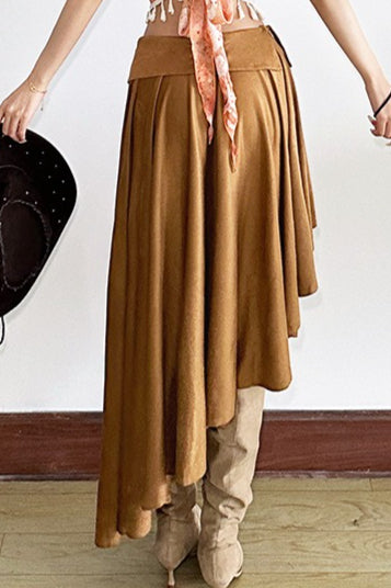 Printed Asymmetrical Slim Skirt