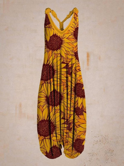 Printed Camisoles Loose-fit Jumpsuits