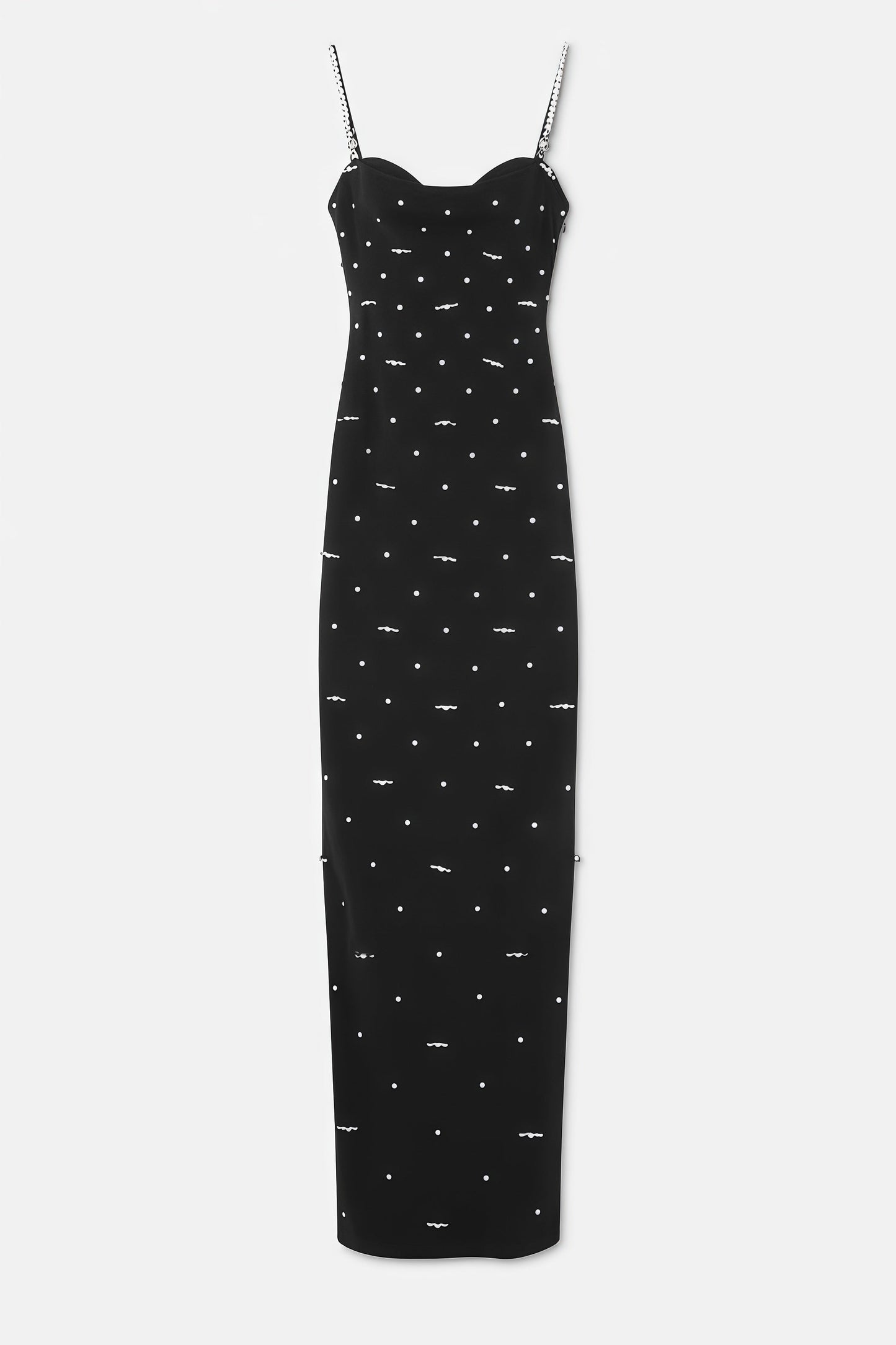 Tavib Beaded Backless Strapless Maxi Dress
