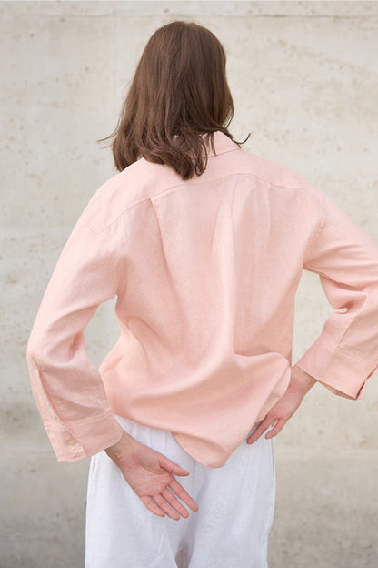 Sophisticated Relaxed Linen Blouse