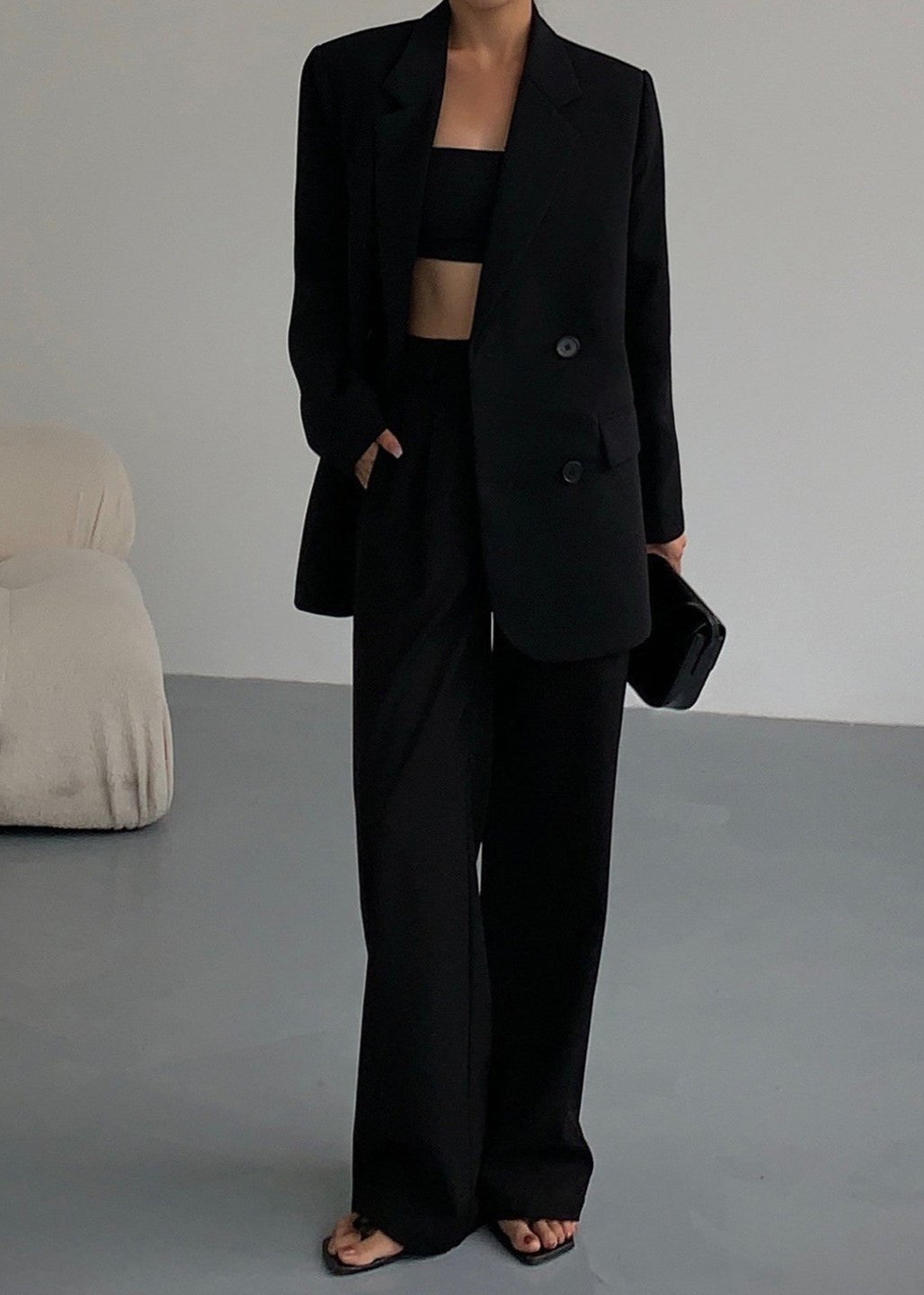 Women's Oversized Black Blazer