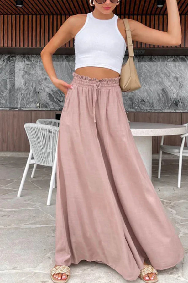ON MY HEART WIDE LEG LINEN PANTS - 4 COLORS