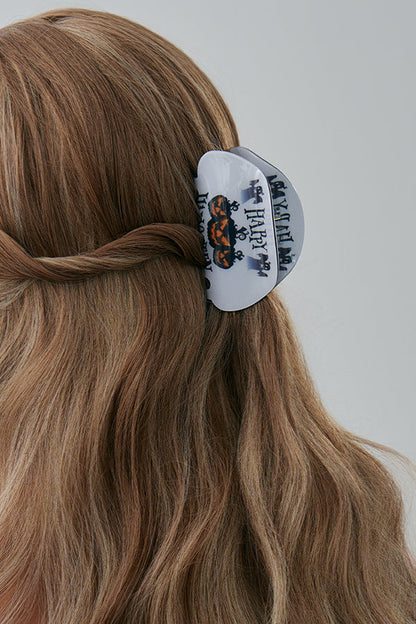 Halloween Gothic Fashion Bat Pumpkin Hair Clip