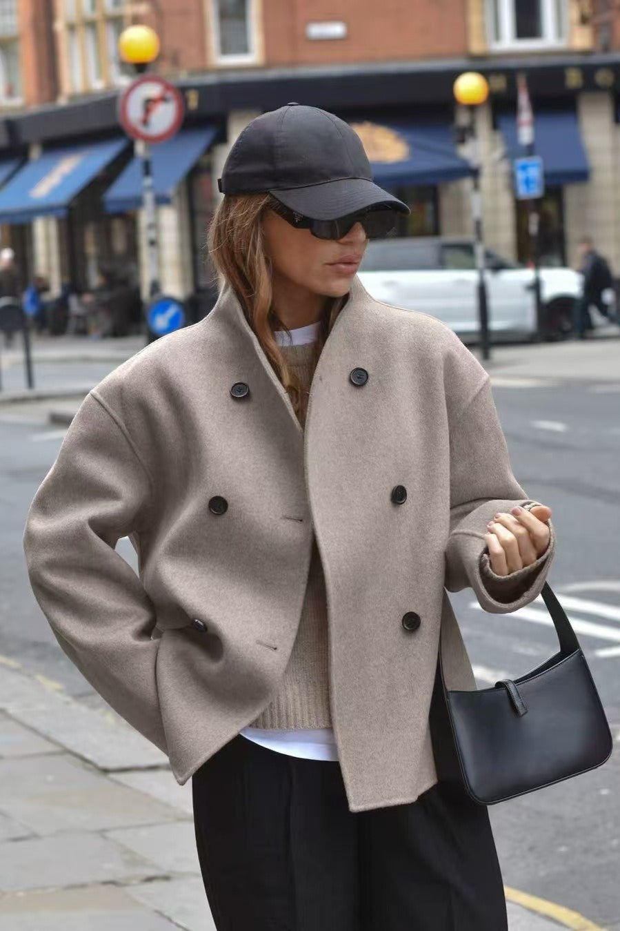 Winter Wool Stand Collar Long Jacket