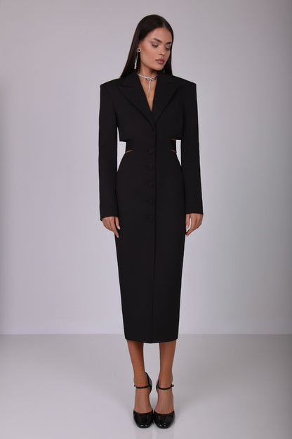 Antonia Cut Out Blazer Midi Dress