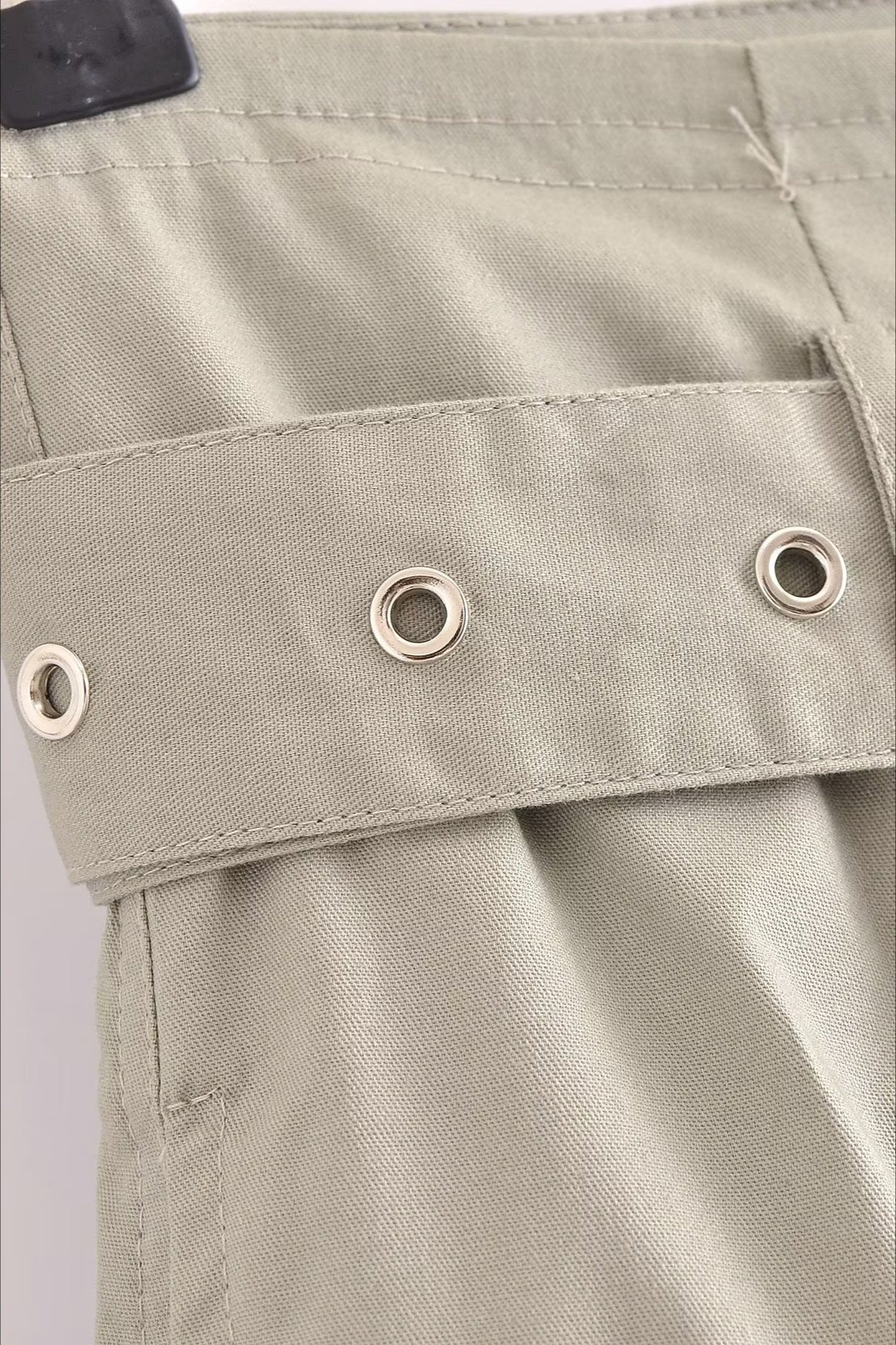 High Waist Belted Wide Leg Cargo Pant