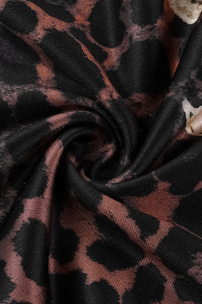 Bodycon Leopard Spaghetti Strap Maxi Dress