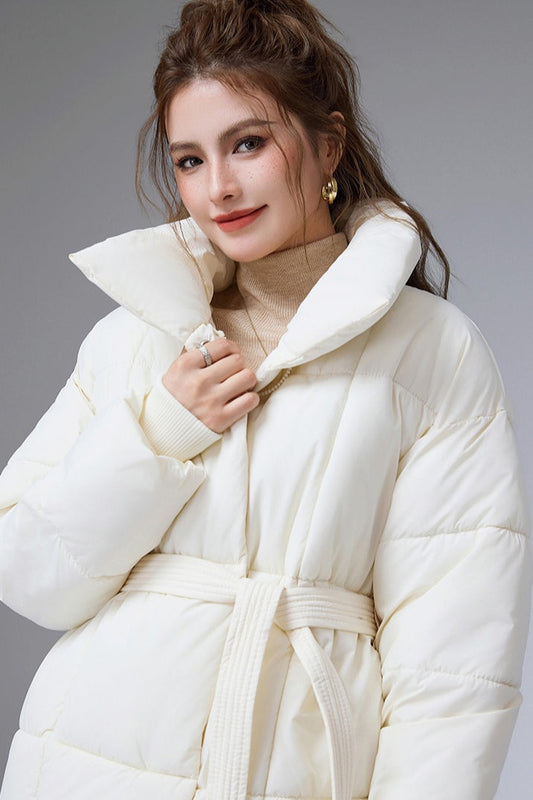 Warm Casual Cropped Cotton Puffer Jacket