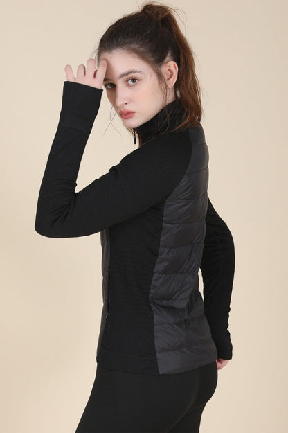 Lightweight Slim Stand Collar Down Puffer Windproof Sports Jacket