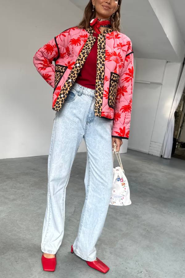 Reversible Midnight Havana Quilted Jacket