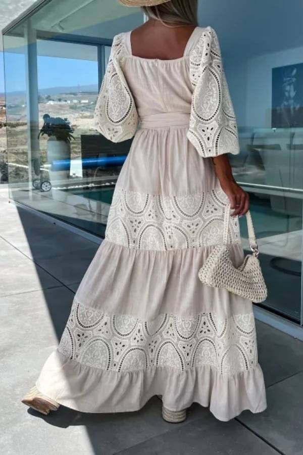 Loose Lace Hollow Long Skirt