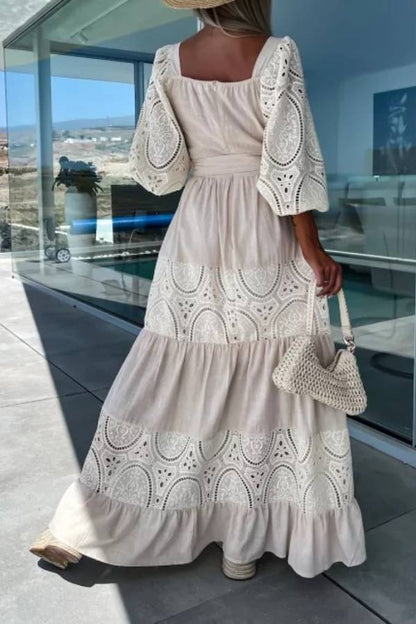 Loose Lace Hollow Long Skirt