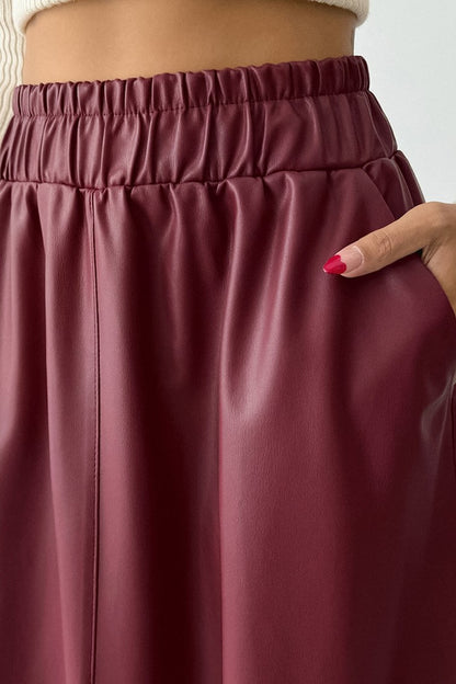 Felice Pu Midi Skirt