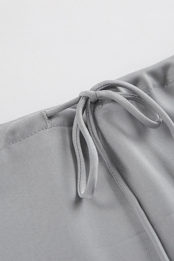 High Waist Tie Mermaid Maxi Skirt