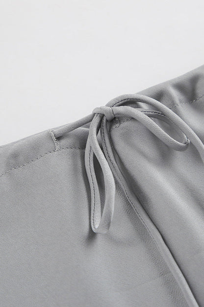 High Waist Tie Mermaid Maxi Skirt