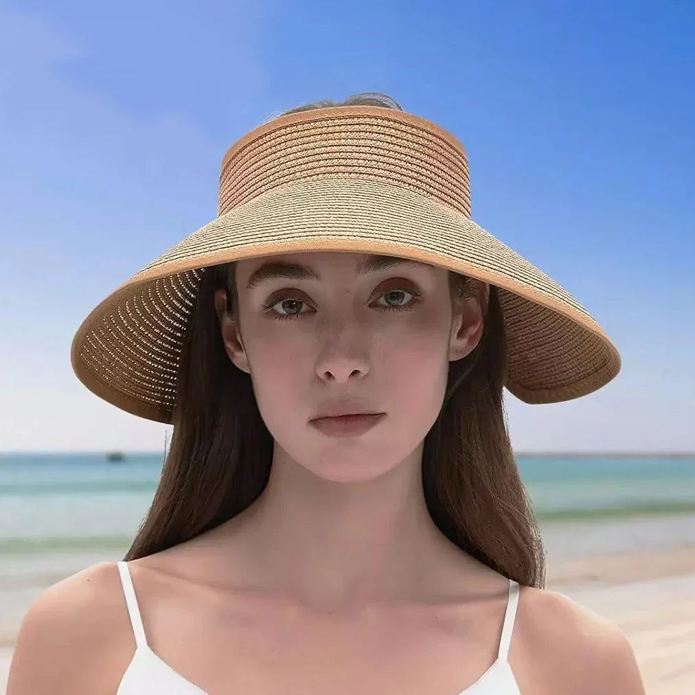 The Soleil — Foldable Straw Visor Hat