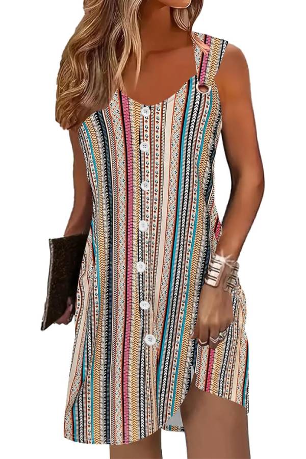 Women's Summer Vacation Sleeveless Dress