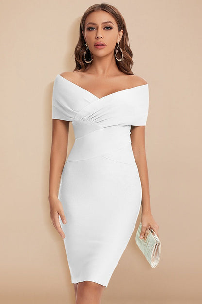 Sexy Off Shoulder Bodycon Bandage Cocktail Dress