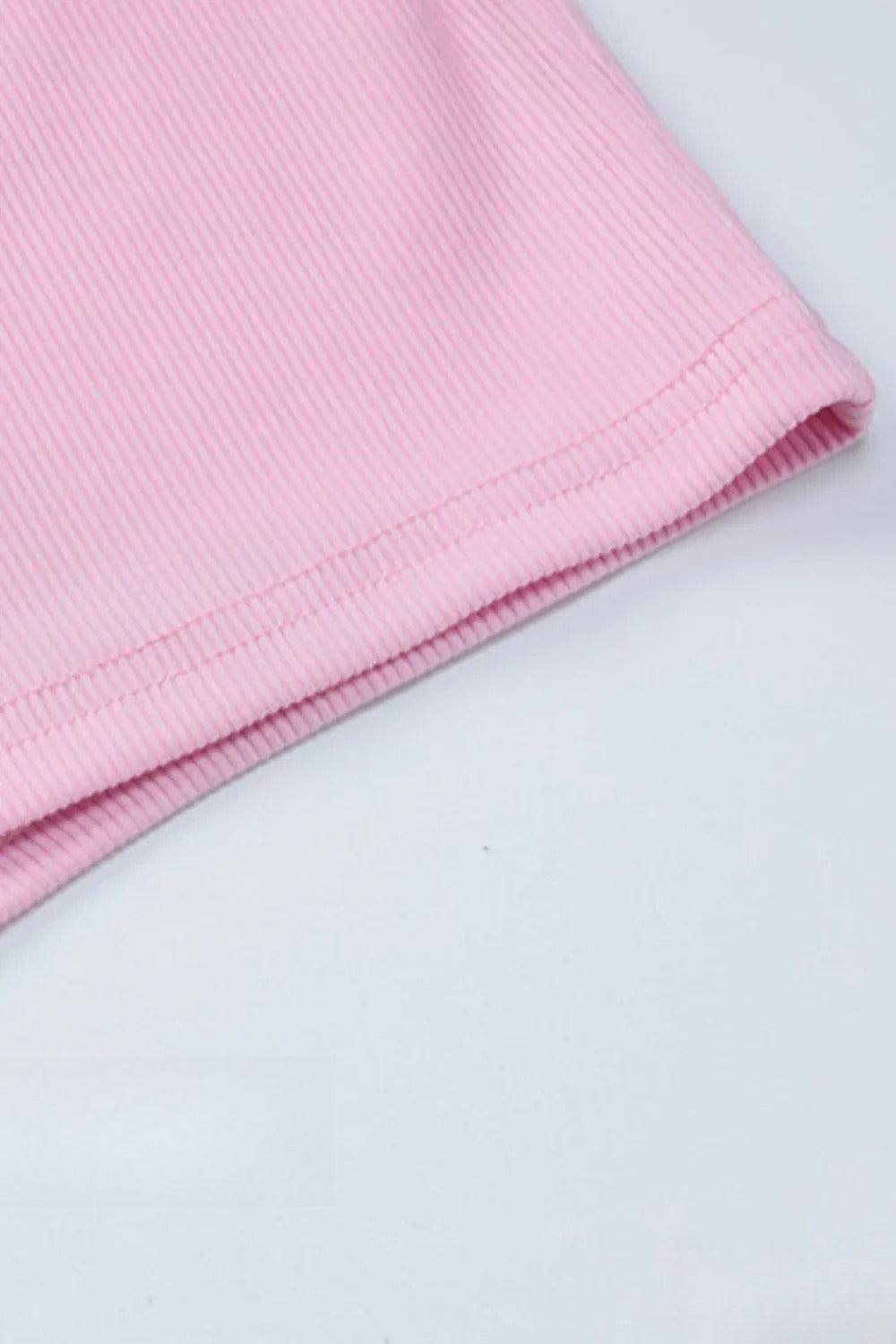 Pink Crisscross Back Rompers with Scoop Neck