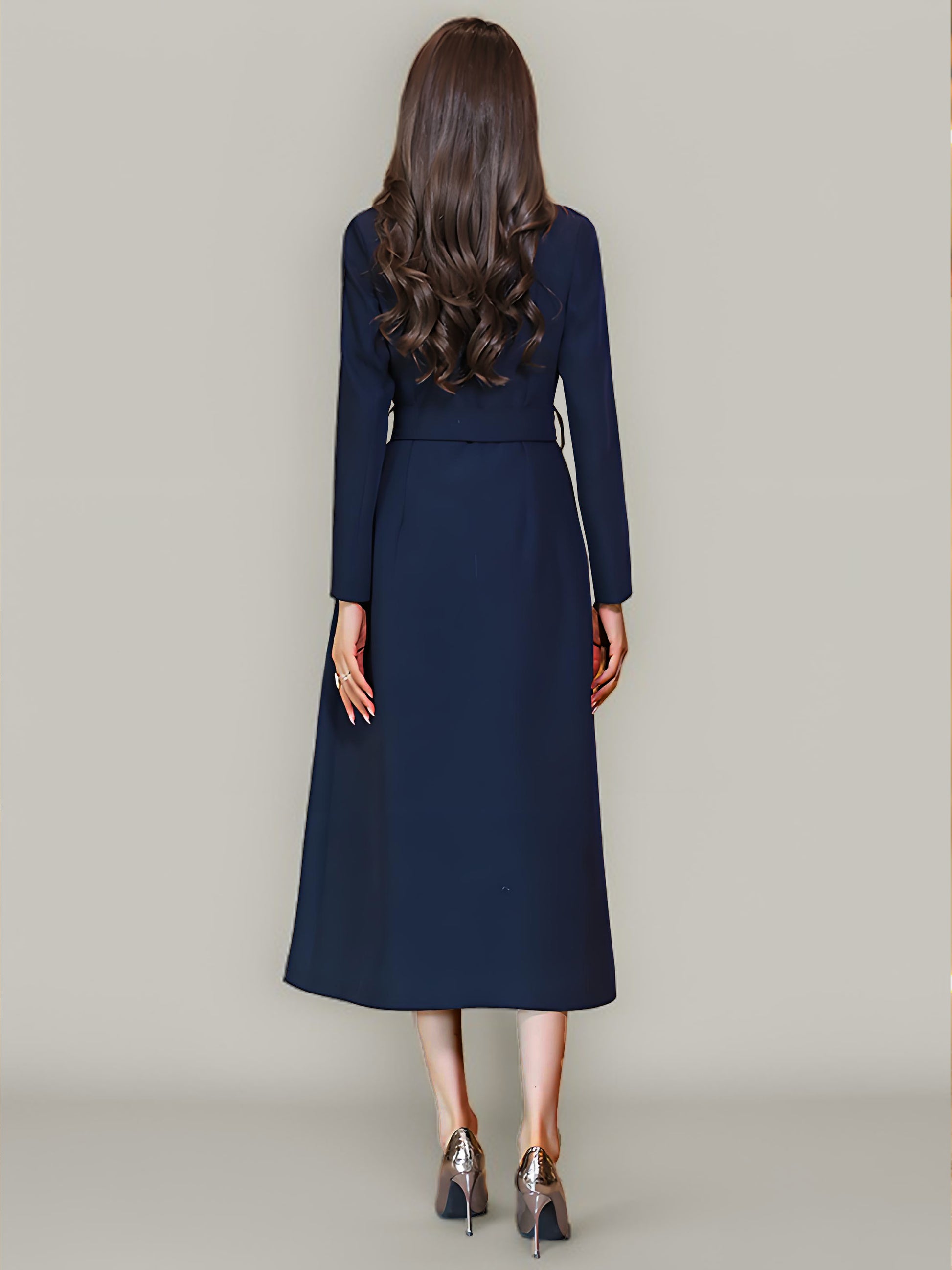 Women's Trench Coat Fashion Polyester Turndown Collar Sash Long Sleeves