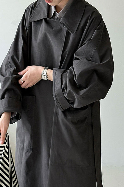 Luxi Vintage Loose Large-Pocket Unique Overcoat