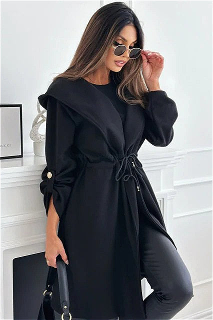 Hooded Belted Trench Coat