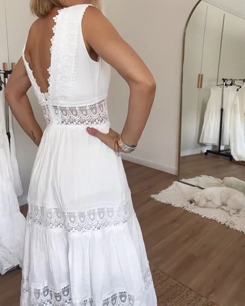 Indira | Lace V-Neck Dress