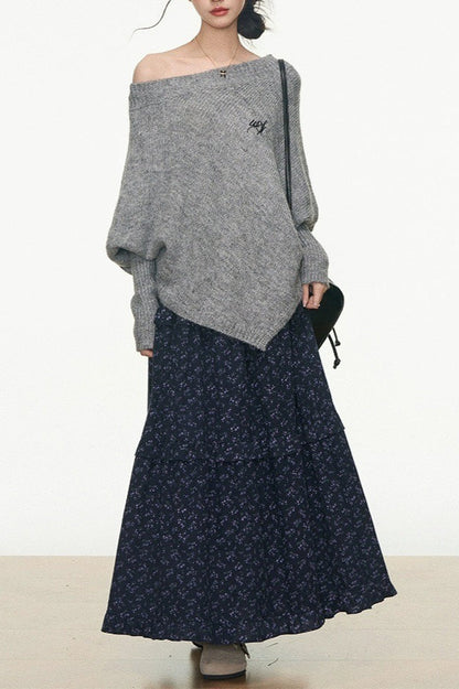 Slouchy Off Shoulder Sweater