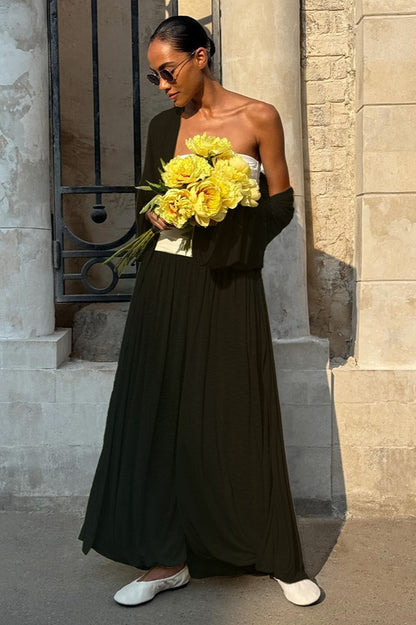 Casual Long Cardigan with Lantern Pants Two Piece Pants Set