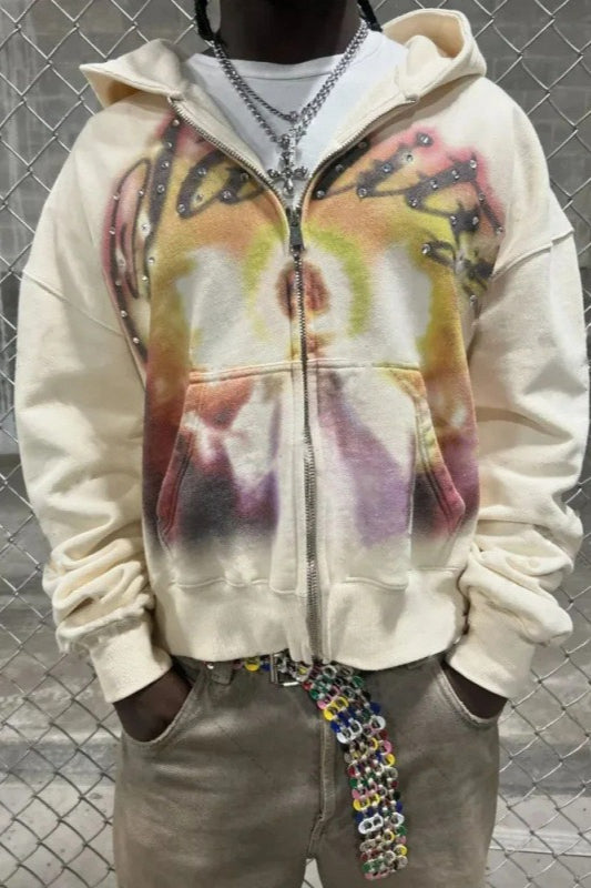 High Street Zip Up Hoodie